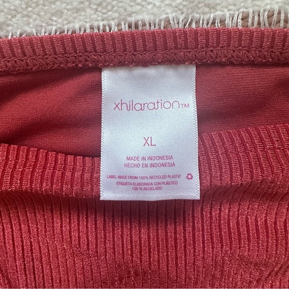 👙Rust Orange Ribbed Matching Bikini Swim Set - Picture 8 of 9